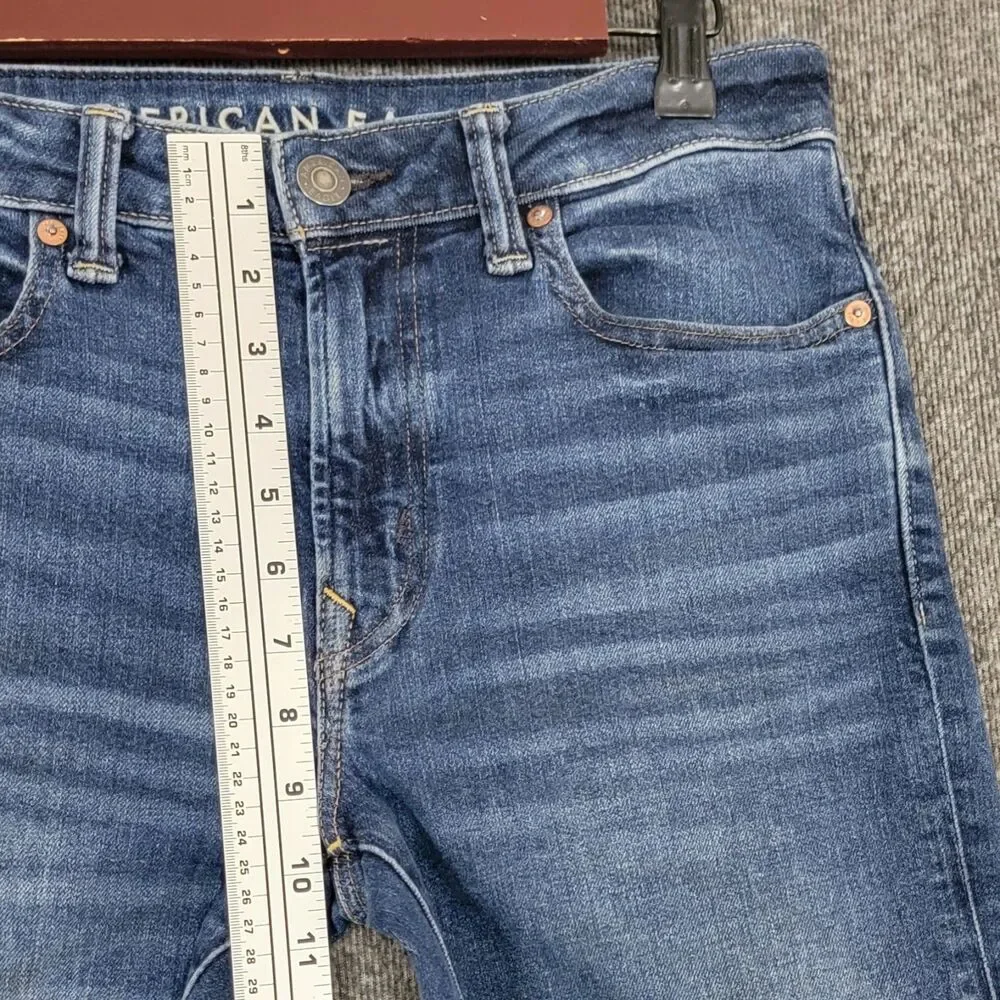 American Eagle Jeans Mens 30x30* Blue Slim Straight Leg Stretch Denim Workwear